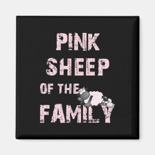 Aimant rose de noir de moutons
