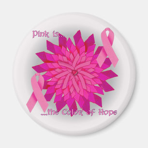 Aimant rose de ruban