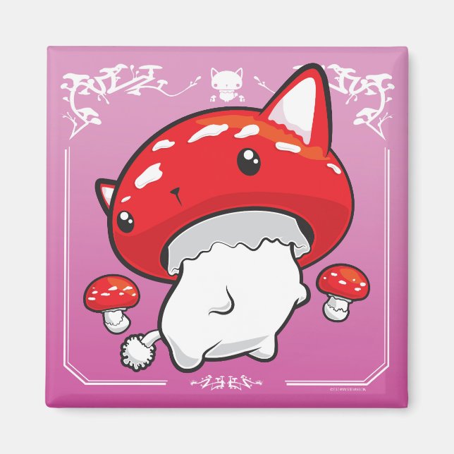Aimant rose de salle d'eau mignon champignon de ch (Devant)