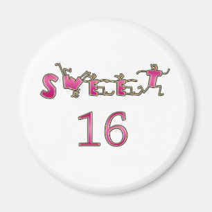 Aimant Rose de sweet sixteen
