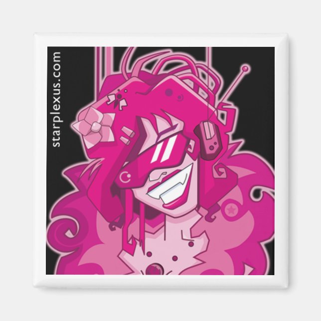 aimant rose électrique (Devant)