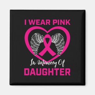 Aimant Rose En Mémoire De La Fille Cancer Du Sein Coeur G