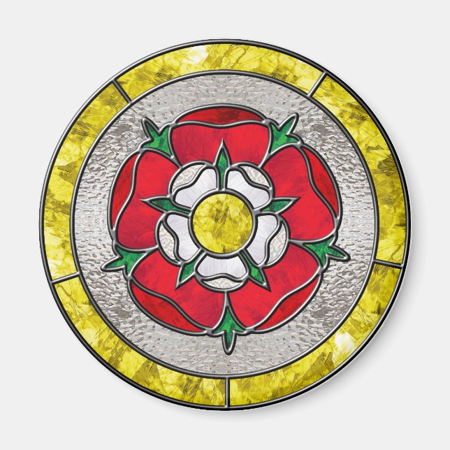 Aimant Rose en verre (Devant)