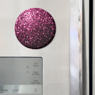 Aimant Rose foncé faux brillant paillettes scintille