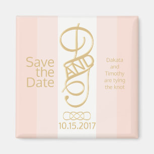 Aimant Rose Gold Blush Enregistrer l'aimant Date