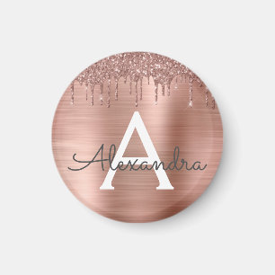 Aimant Rose Gold - Parties scintillant rose pâle Nom du m