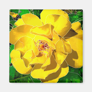 Aimant Rose jaune