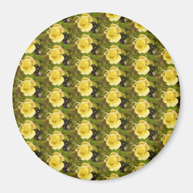 Aimant rose jaune (Devant)