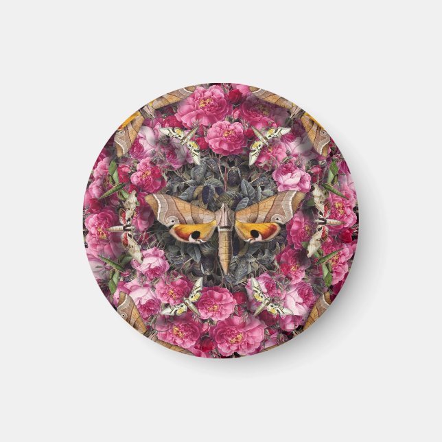 Aimant Rose Mandala (Devant)