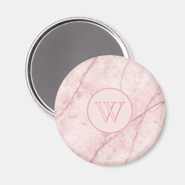 Aimant Rosé Marbre Bio Blush Rose Pâle  (Recto/Verso)