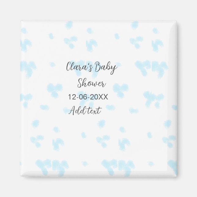 Aimant Rose mignon baby shower aquarelle moderne dat (Devant)
