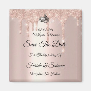 Aimant Rose musulman GoldEnregistrer l'aimant de date