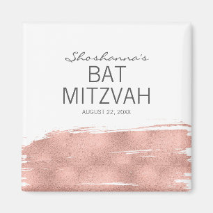Aimant Rose or brosse Bat mitzvah magnétique