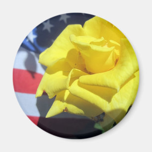 Aimant Rose patriotique