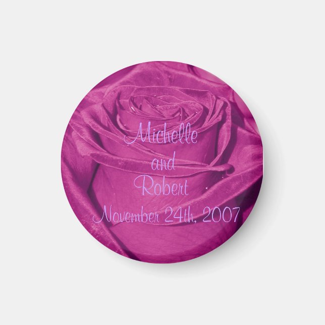 Aimant Rose pourpre (Devant)