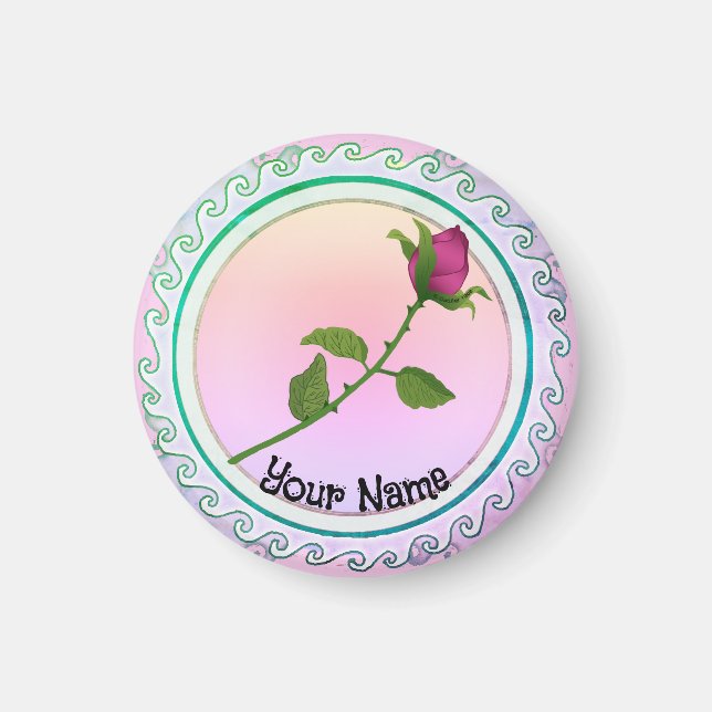 Aimant Rose rouge (Devant)