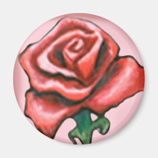 Aimant Rose rouge simple