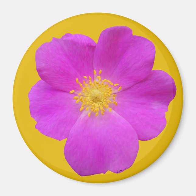Aimant Rose sauvage 2 (Devant)