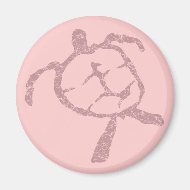 Aimant rose tortue (Devant)