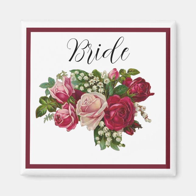 Aimant Rose victorien classique Lily Valley Bridesmaid ca (Devant)
