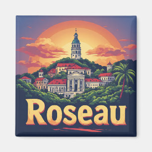 Aimant Roseau Dominica Voyage Souvenir