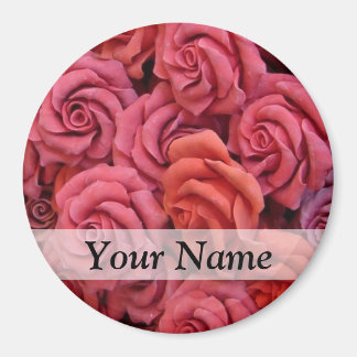 Aimant Roses à fleurs roses