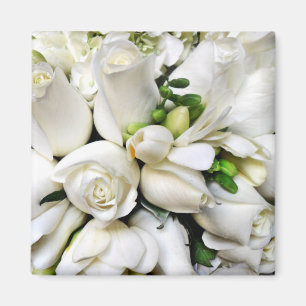Aimant Roses blanches, pour n'importe quelle occasion_