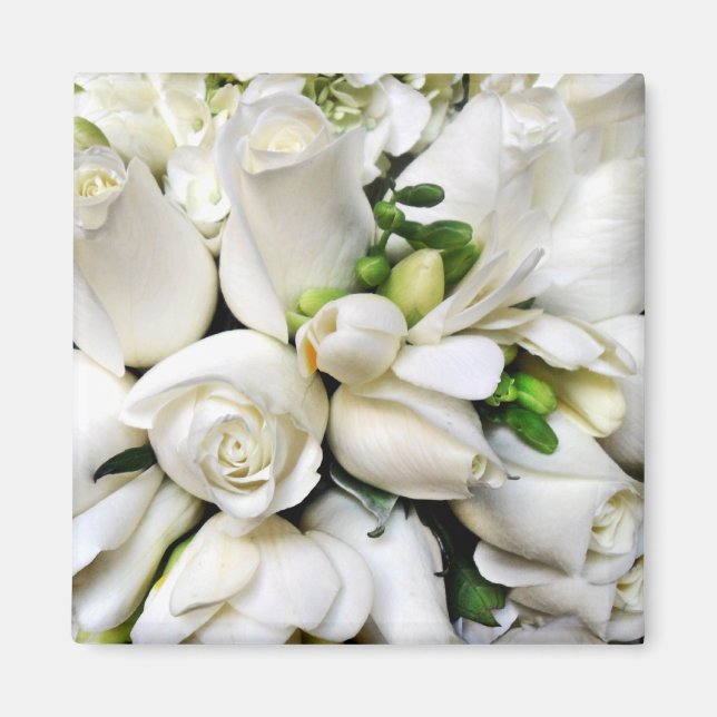 Aimant Roses blanches, pour n'importe quelle occasion_ (Devant)