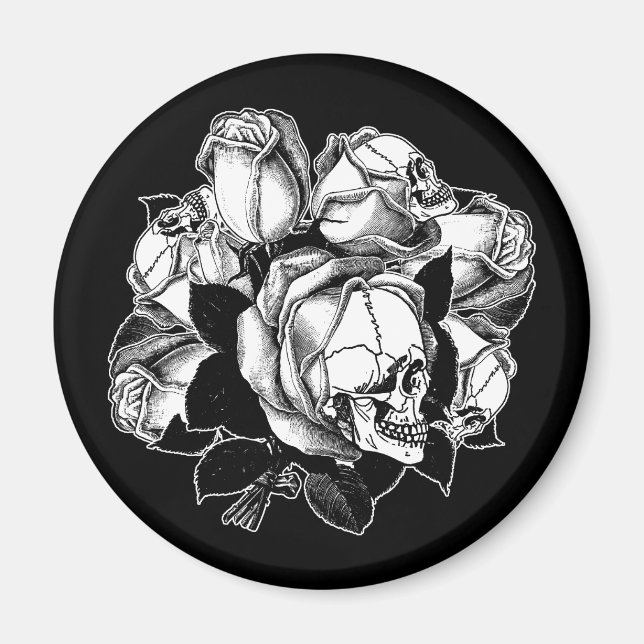 Aimant Roses crâne (Devant)