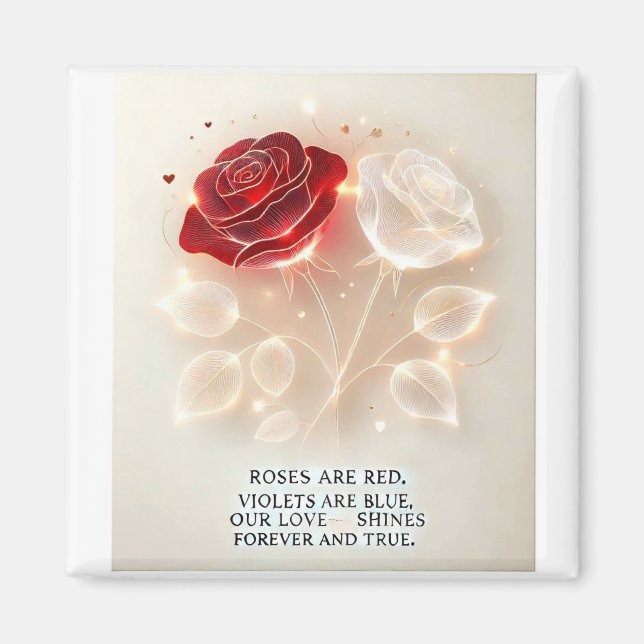 Aimant Roses de lumière et d'amour (Devant)