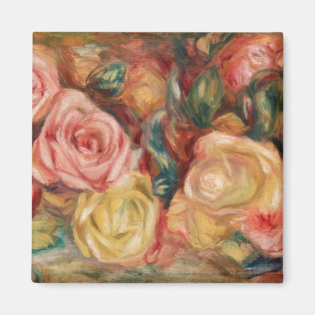 Aimant Roses de Renoir Impressionist Painting (Devant)
