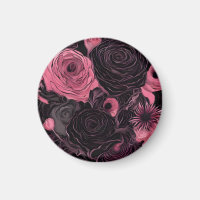 Roses romantiques roses et noirs gothiques