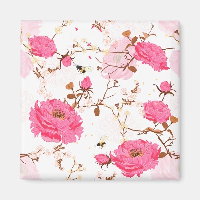 Aimant Roses roses (Devant)