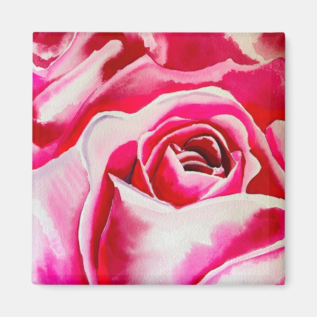 Aimant Roses roses rose aquarelle art (Devant)
