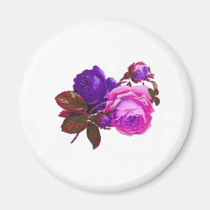 Aimant Roses roses vintages - Cadeaux