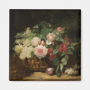 Aimant Roses Vintages et Lilac par Dominique Hubert Rozie