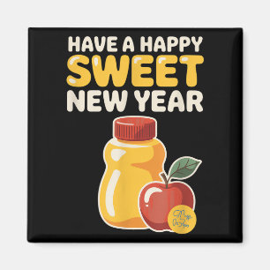 Aimant Rosh Hashanah Bonne Année Sucrée Chéri Ours Jewi