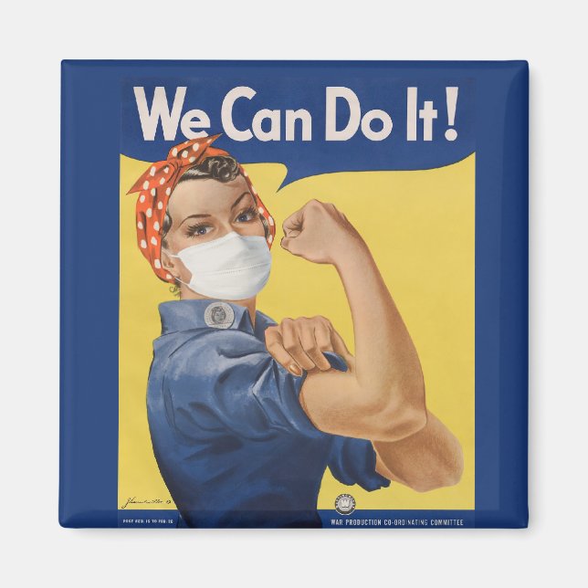 Aimant Rosie le Riveter "Nous pouvons le faire !" Encoura (Devant)