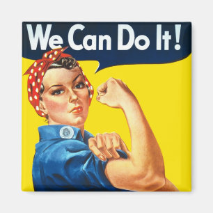 Aimant Rosie le Riveter (Poster Iconique) (Nous pouvons l
