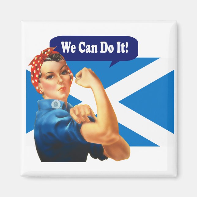 Aimant Rosie le Riveter pour le magazine de l'indépendanc (Devant)