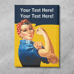 Aimant Rosie le Riveter Vintage<br><div class="desc">Personnalisez Rosie l'aimant Riveter.</div>