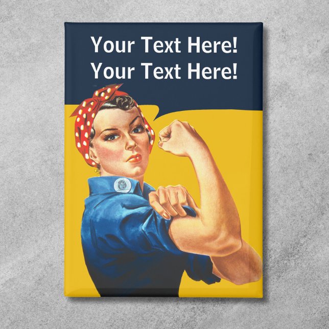 Aimant Rosie le Riveter Vintage (Custom Rosie the Riveter Magnet)