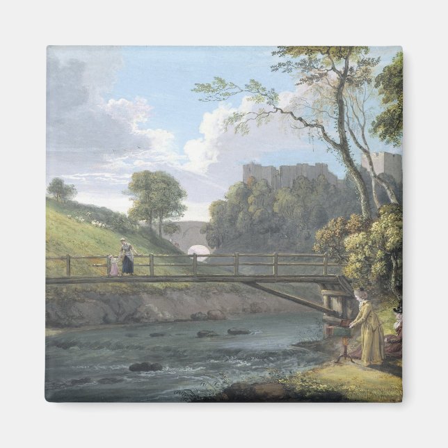 Aimant Roslin Castle, Midlothian (avec c/c et gouache sur (Devant)