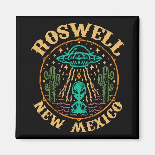 Aimant Roswell Nm 1947 - Funny Roswell Aviation New Mexic (Devant)