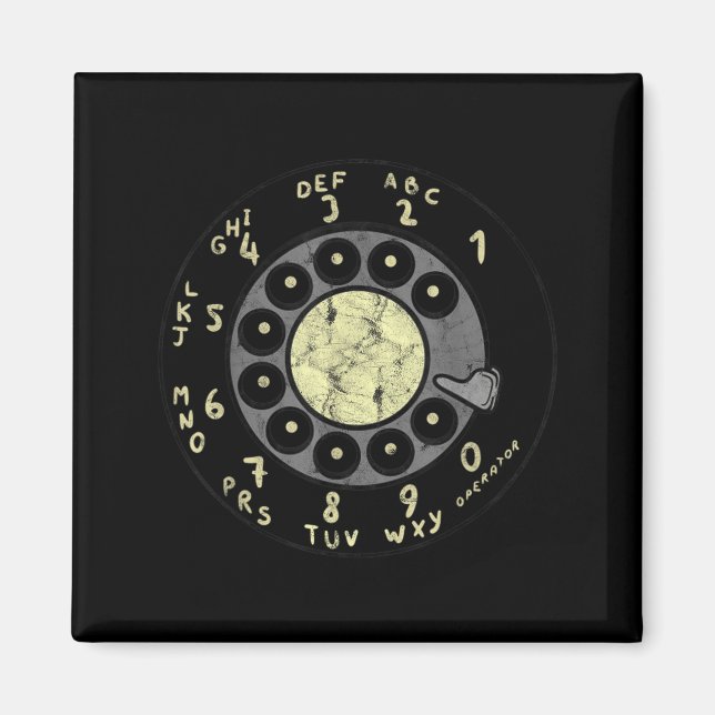 Aimant Rotary Dial Vintage Old Phones Numbers  (Devant)