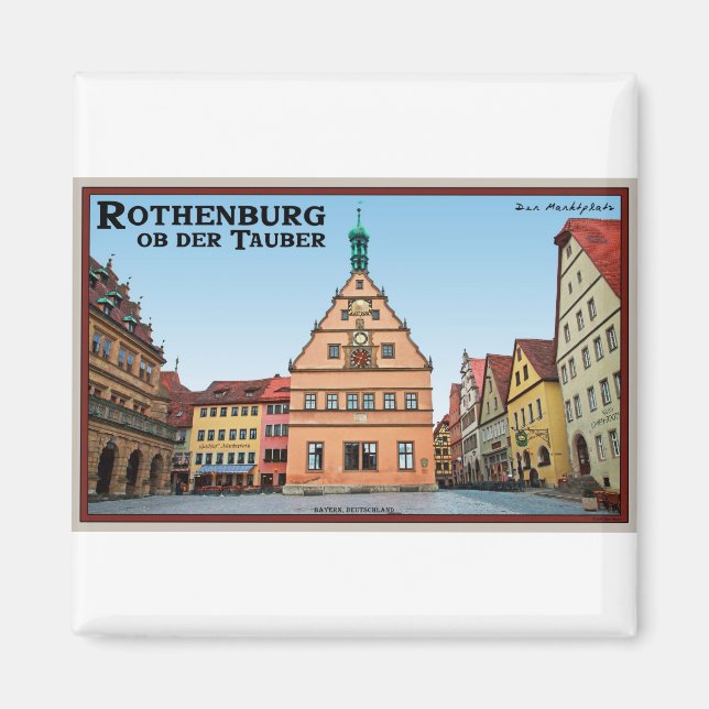 Aimant Rothenburg od Tauber - der Marktplatz (Devant)