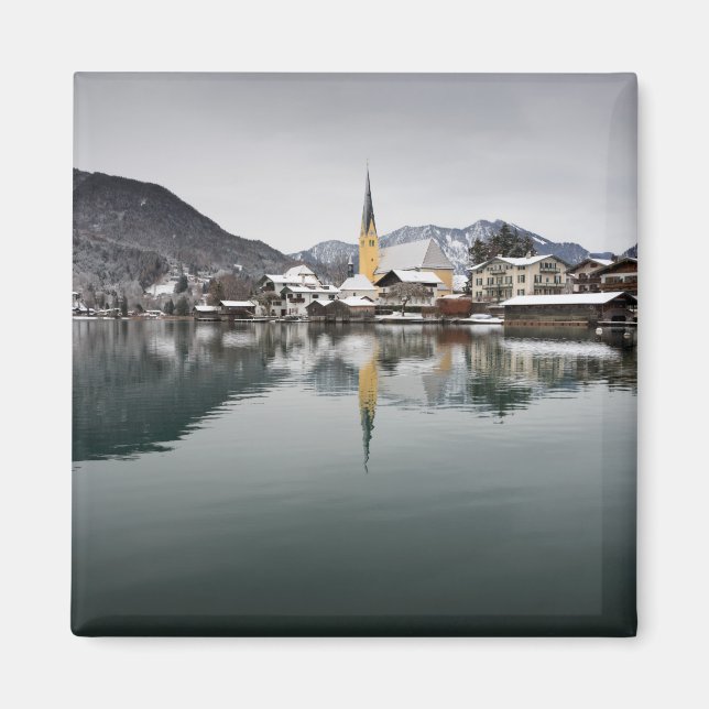 Aimant Rottach-Egern au Tegernsee, Bavière en hiver (Devant)