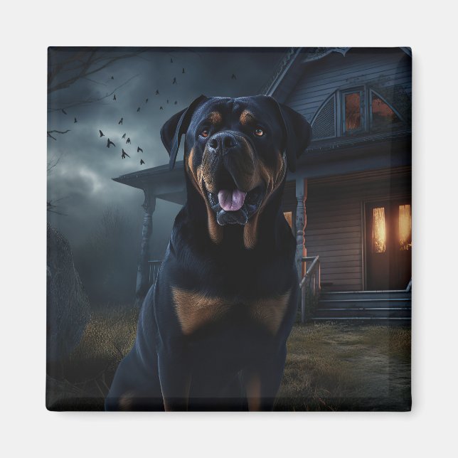 Aimant Rottweiler Halloween Épouvantable (Devant)