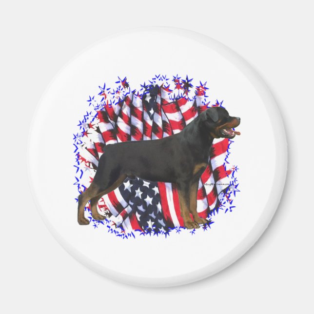 Aimant Rottweiler Patriot (Devant)