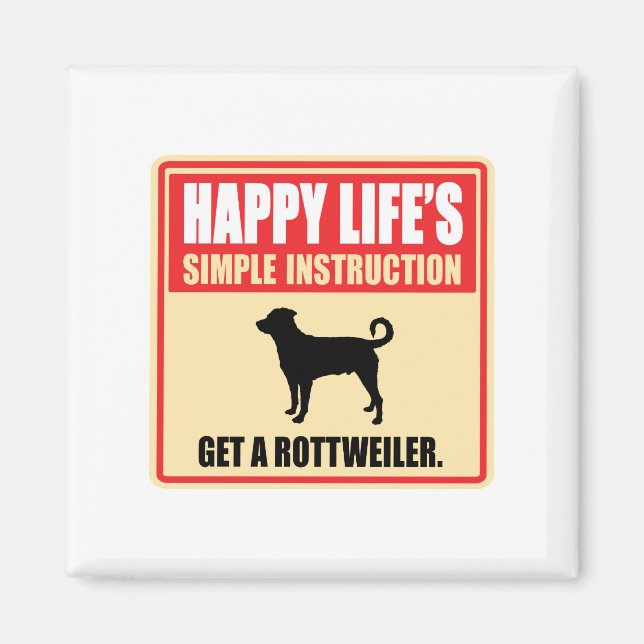 Aimant Rottweiler (Queue non ancrée) (Devant)